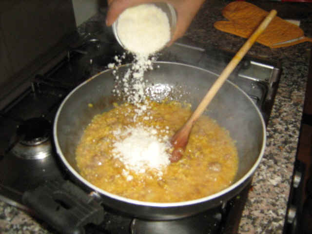 ajouter le fromage au risotto